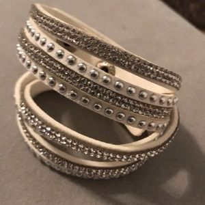 Soft jeweled wrap bracelet
